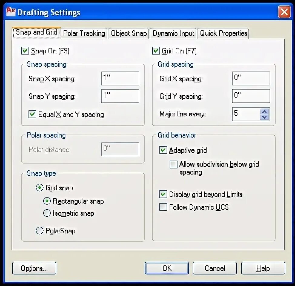Settings grid. Как включить режим рисования в автокаде. snap grid что это. grid and snap settings где находится в 3д макс. grid and snap settings unity.