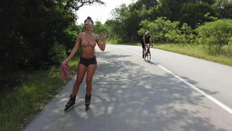 Naked Men Rollerblading.