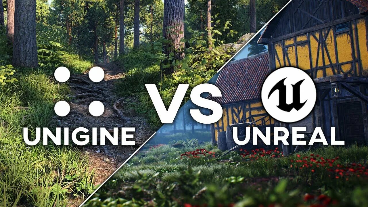 Unreal vs. Unigine 2. движок unity vs unreal engine. юнити против анреал энджин. unigine логотип.