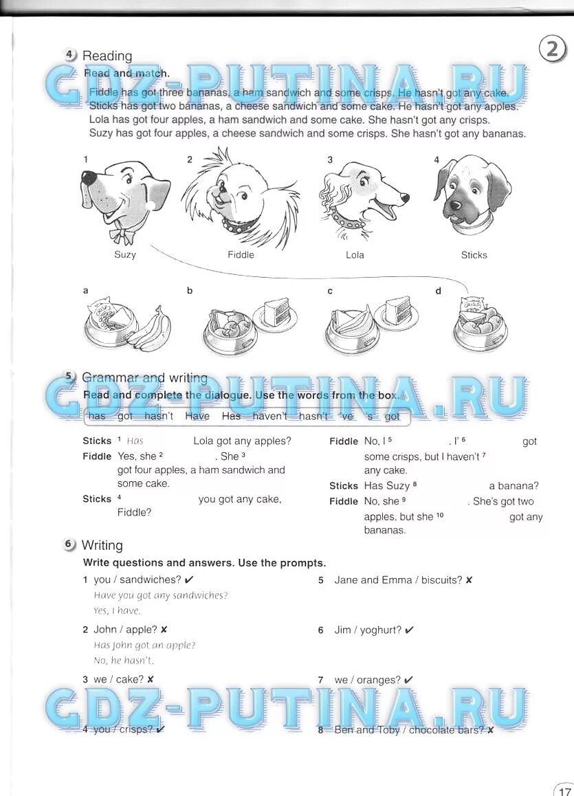 5 read and complete the dialogue. Английский 5 класс рабочая тетрадь Комарова 17. Английский язык 5 класс рабочая тетрадь страница 17 Комарова. Английский язык 5 класс рабочая тетрадь Комарова стр 17. Гдз по английскому языку 5 класс рабочая тетрадь Комарова.