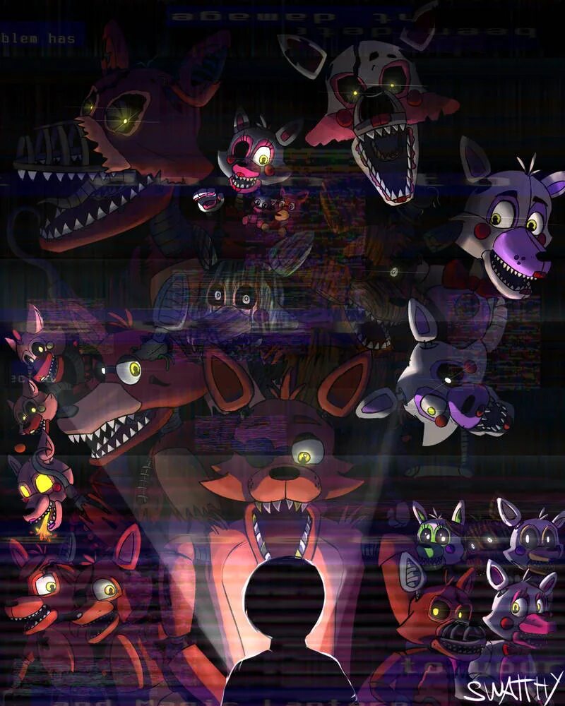 Fnaf fazbear nights. Афтон ФНАФ 6. Фантом Мангл. Мангл фазбер.