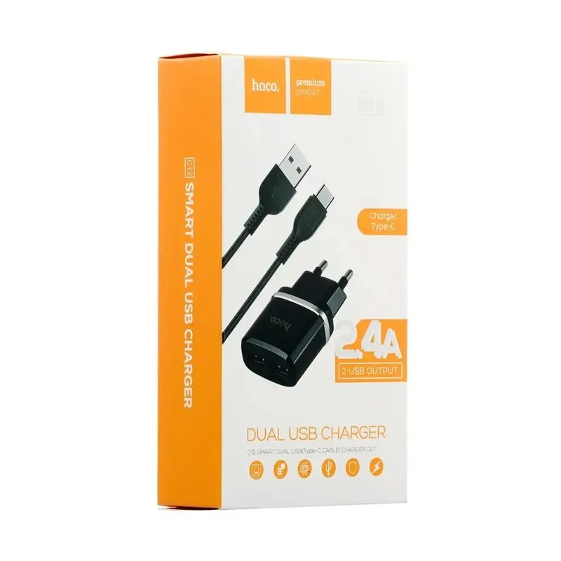 Блок питания hoco type c. Сзу hoco c12 smart. ch сзу c usb hoco c12q, черное. hoco c12 dual usb charger 2.4a с кабелем type-c в комплекте. сзу type-c usb 2.4a hoco c37a.