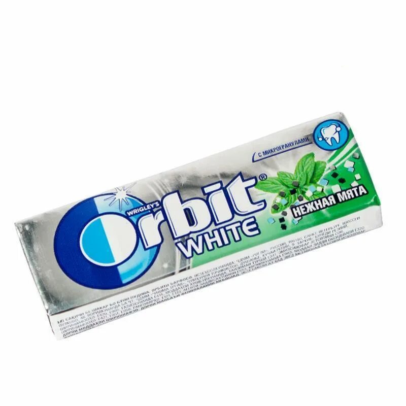 Орбит White нежная мята 13.6г. Orbit White освежающая мята жевательная резинка без сахара, 13,6г. Жев.резинка Orbit освежающая мята 13,6г. Жевательная резинка Orbit White нежная мята, 13,6 г.