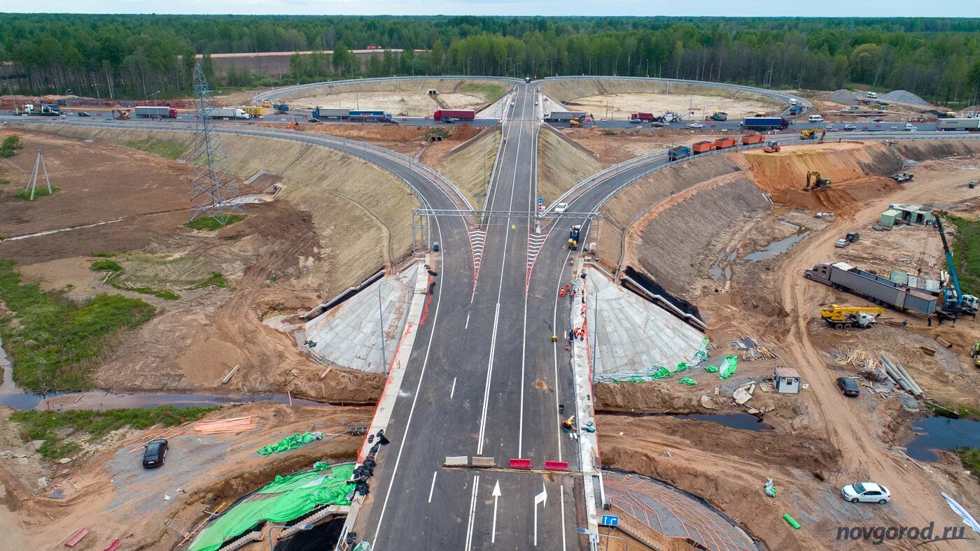 Строительство современных дорог. Трасса м11 Москва - Казань.. Строится автомагистраль м 11. Строительство м11. Трасса м11 развязка мясной Бор.