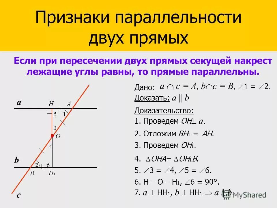 Вариант 1 а б с секущая