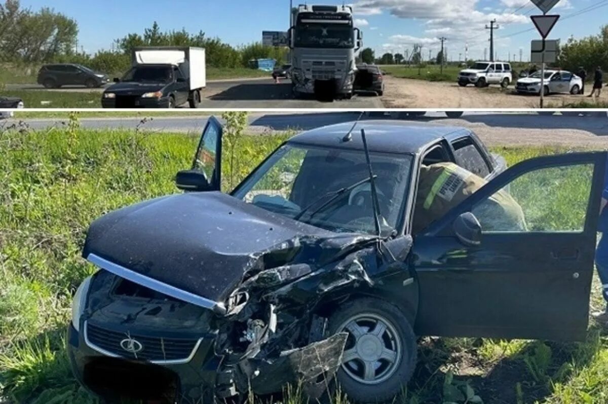 26 05 2023. ДТП на трассе Тольятти. Автомобиль после аварии.