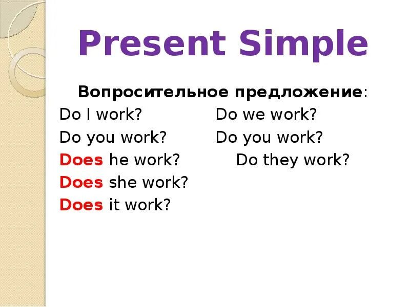 Порядок слов в вопросительном предложении present simple. Вопросительные предложения в английском языке present simple. Правило present simple вопросительные предложения. Present simple вопросы.