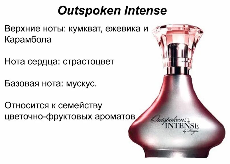 Ноты фруктовых ароматов. Духи эйвон outspoken. Туалетная вода outspoken by Fergie. Outspoken intense by Fergie. Парфюмерная вода от эйвон outspoken intense by Fergie.