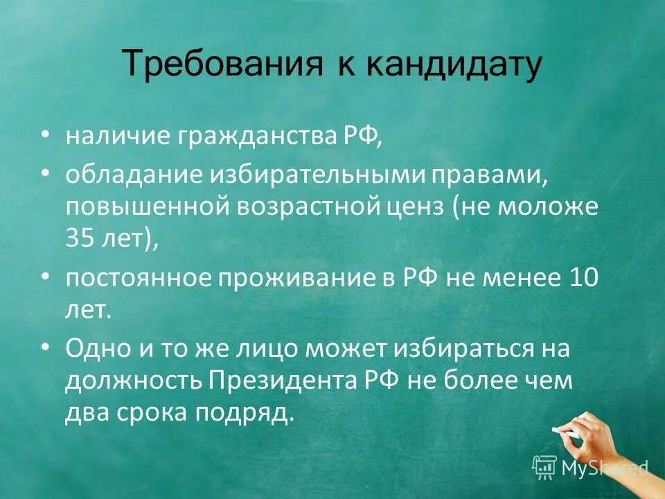 Функции кандидатов