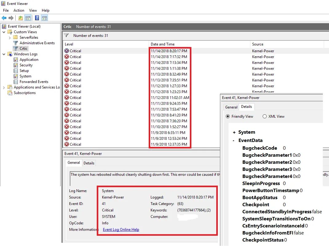 Ошибка 41 63. Код события 41. kernel-power критическая ошибка. код события 41 windows 10. kernel power 41.