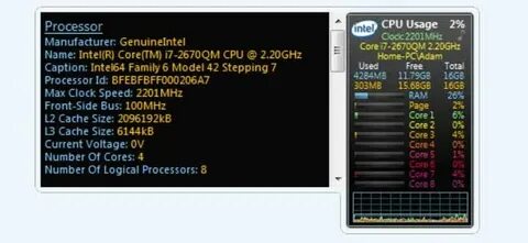 Виджет температуры процессора и видеокарты для windows
