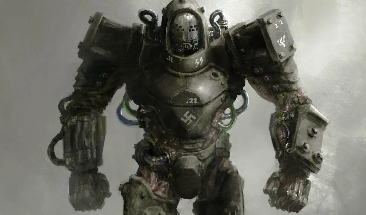 Wolfenstein как победить робота. Wolfenstein the new order роботы.