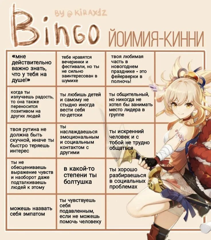 Что значит кинни кинню. Сяо кинни бинго геншин. каору кинни бинго. геншин бинго персонажи. фишиль кинни бинго.