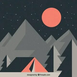 Пейзаж из геометрических фигур