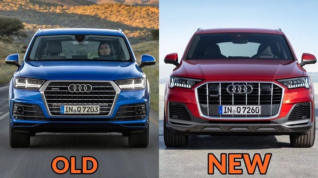 Чем отличился 2019 год. Audi q7 Рестайлинг 2020. Ауди q7 2020. Audi q3 vs q7. Габариты Ауди q7 и q8.