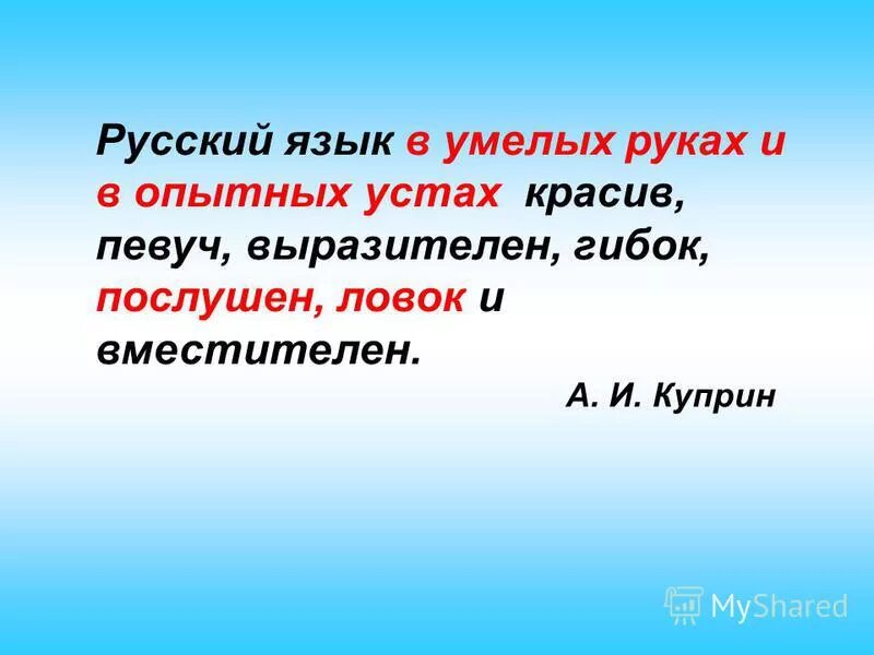 русский язык в умелых руках