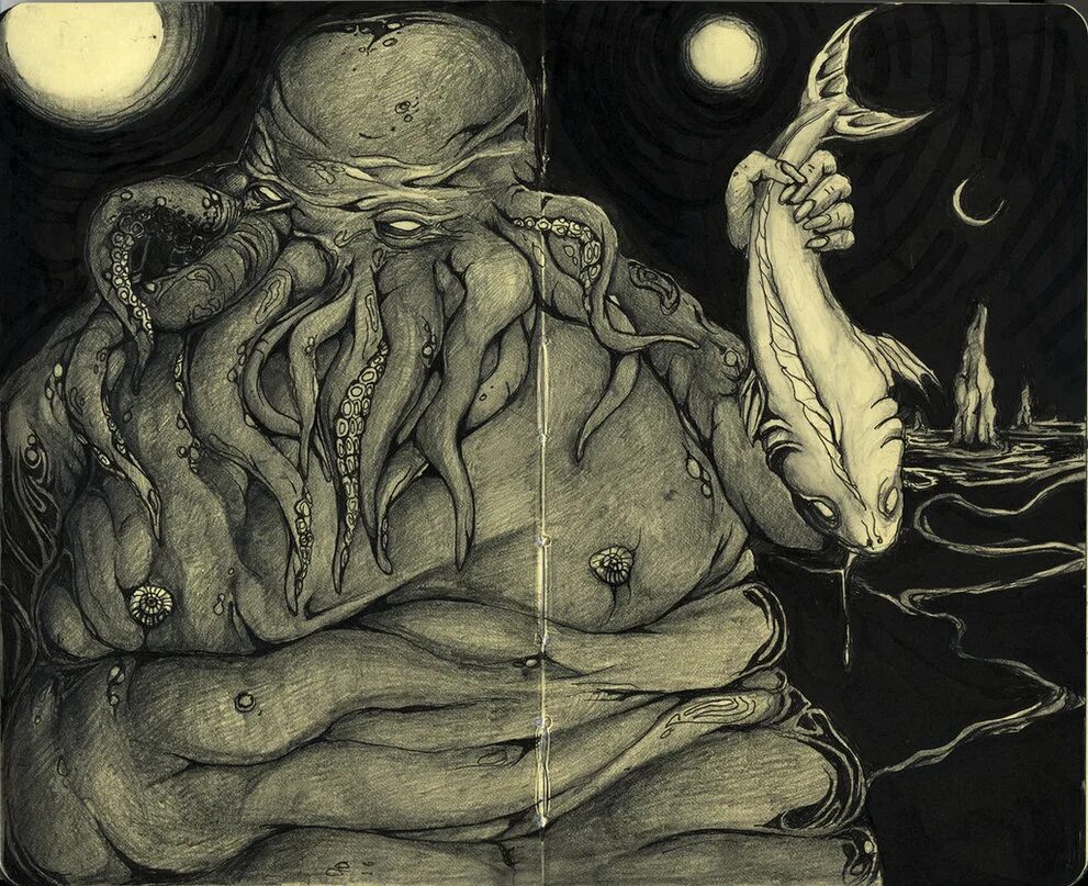 Говард филлипс лавкрафт бестиарий ктулху. Говард лавкрафт зов ктулху монстры. Ктулху фхтагн лавкрафт. Говард лавкрафт ктулху. Ктулху спящее.