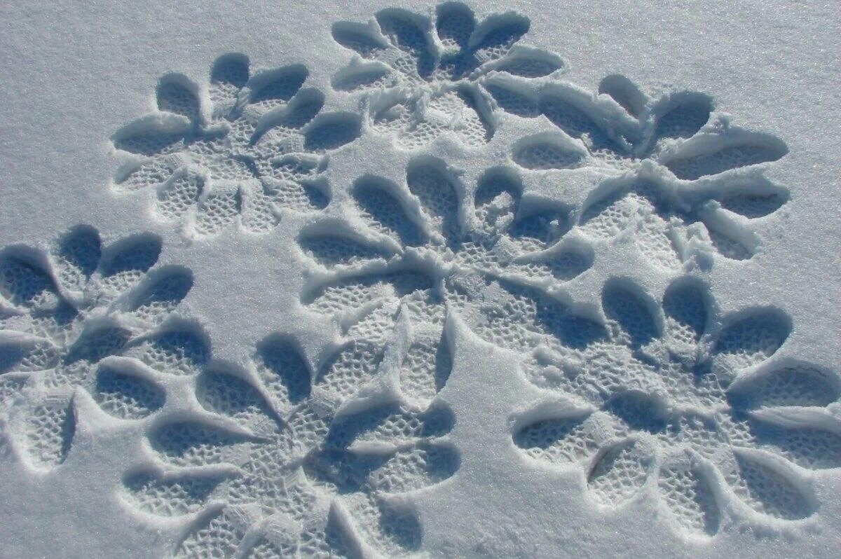 Следы в виде воды. Рисование на снегу. Снег рисунок. Зимние узоры. Зимние следы.