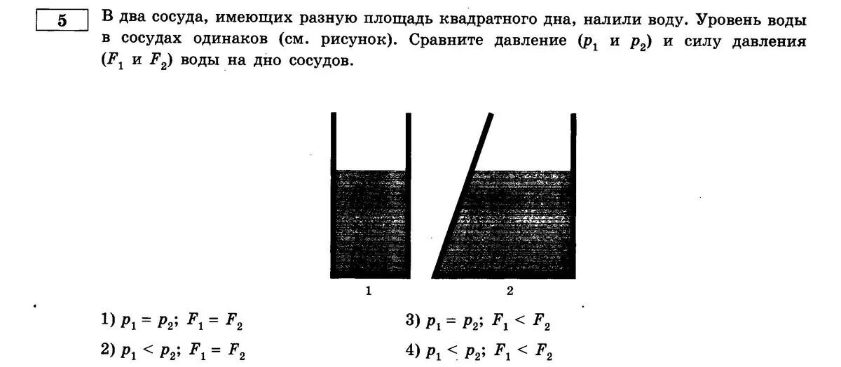 Падение сосуда с водой. Давление жидкости на дно сосуда. Уровень жидкости в двух сосудах одинакового. Сила давления воды на дно сосуда. В два сосуда налита вода.
