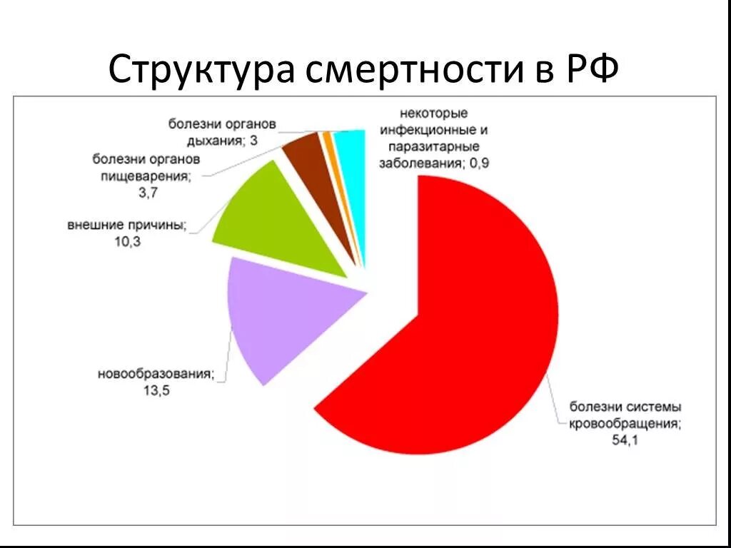 Болезни жителей города. Причины смертности диаграмма. Структура причин смертности. Смертность от заболеваний. Структура болезней системы кровообращения.