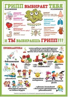Профилактика гриппа для детей памятка