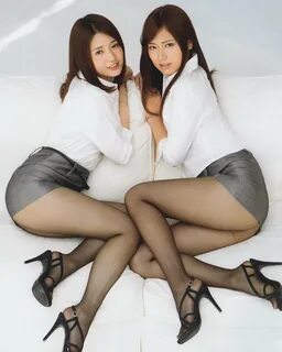 Asian threesome nylon pantyhose