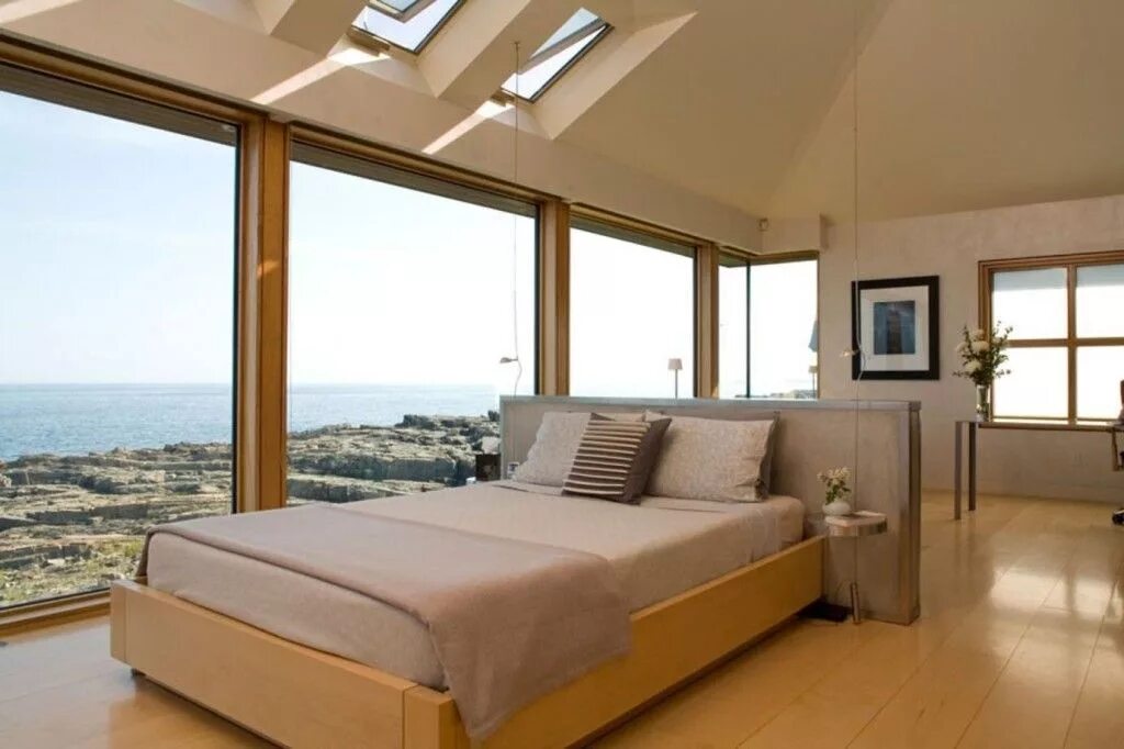 In the middle of the room. Bed in the middle. room with bed in the middle. our room.