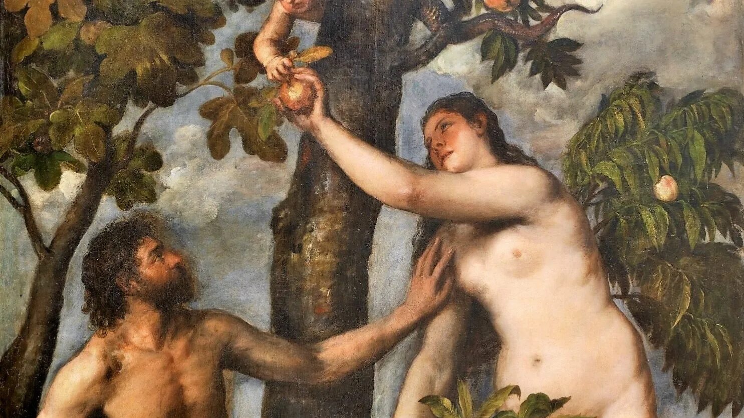 дерево адама и евы. адам и ева до грехопадения. зуркаро грехопадение. грехопадение адама и евы тинторетто. сотворение евы рафаэль.