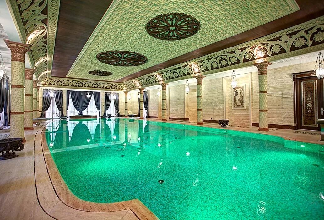 помывочная в восточном стиле. дом с баней и бассейном в восточном стиле. восточный бассейн. дом с бассейном в восточном стиле. бассейн в восточном стиле.