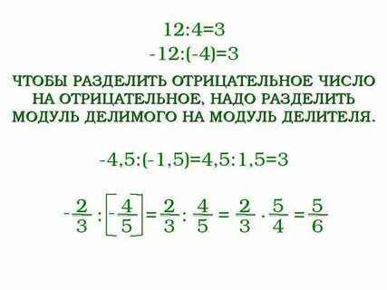 Как разделить отрицательное число на отрицательное