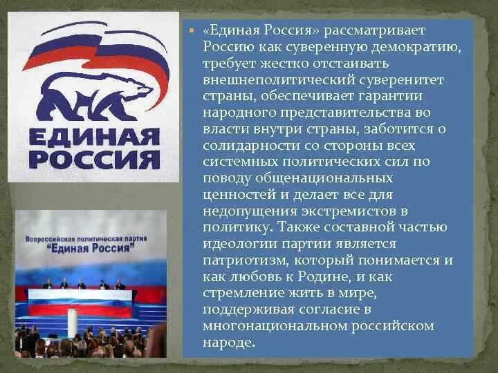 Единая россия интересы