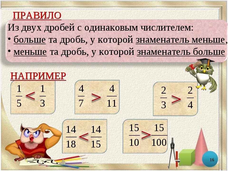 Число 3 с числителем 18