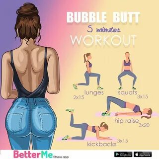 5-minute bubble butt workout! 🍑 💪 🏻 Via @betterme.tips * Follow @FitTuts...