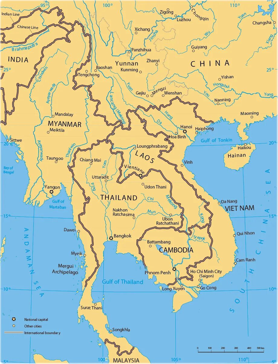 Реки азии список. Полуостров Индокитай. Река на полуострове Индокитай. Индокитай полуостров на карте. Индостан и Индокитай.