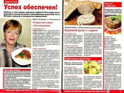 Рецепты присланные