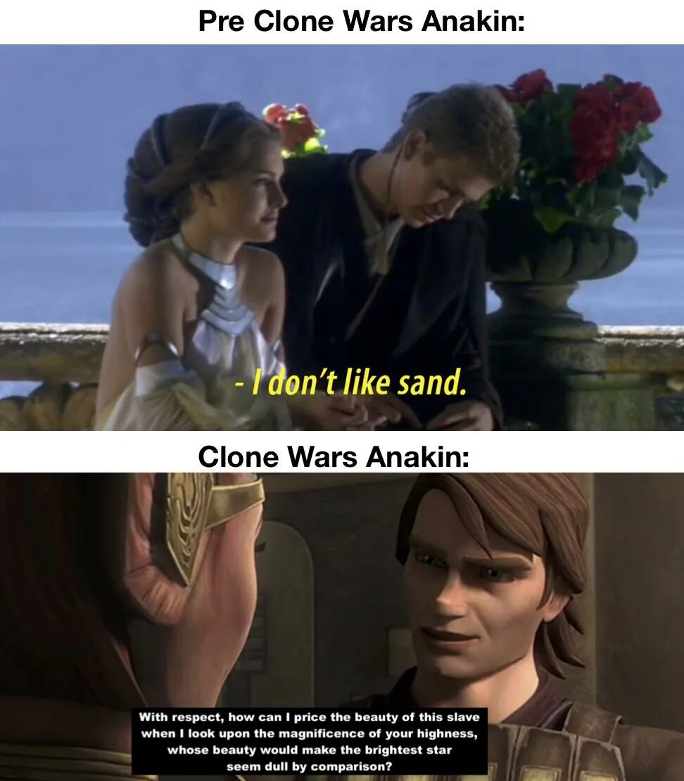 Anakin Sand. Энакин песок Мем. Anakin i don't like Sand. Песок по всюду Мем Энакин. Фанфики клонов и т и