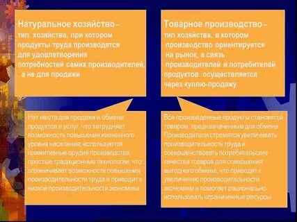 Плюсы и минусы натурального хозяйства