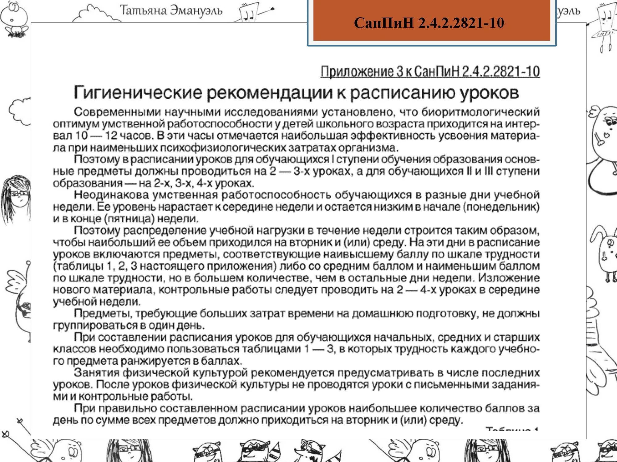 Санпин занятия в доу. Санпин приложение 3. 2. 1. Санпин 2.