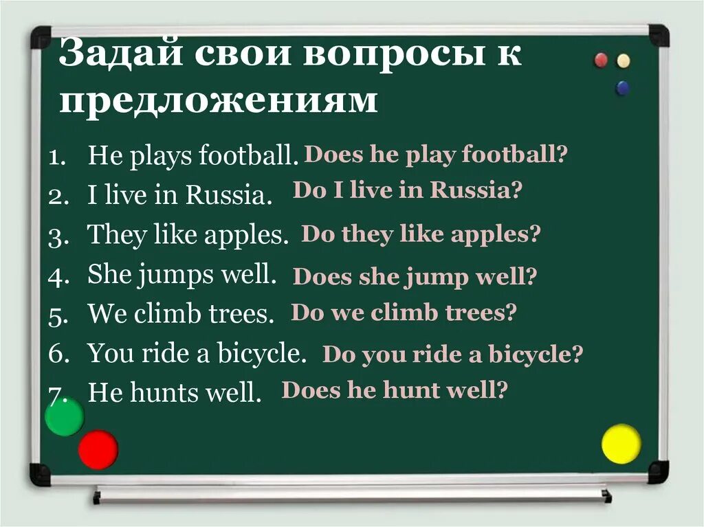 Составьте предложения вопросительные do does. Задайте вопросы к предложениям. 5 Видов вопросов к предложению. Задать вопросы к предложению. Задать вопросы к предложению на английском.