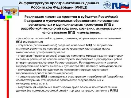 Создание национальной системы пространственных данных