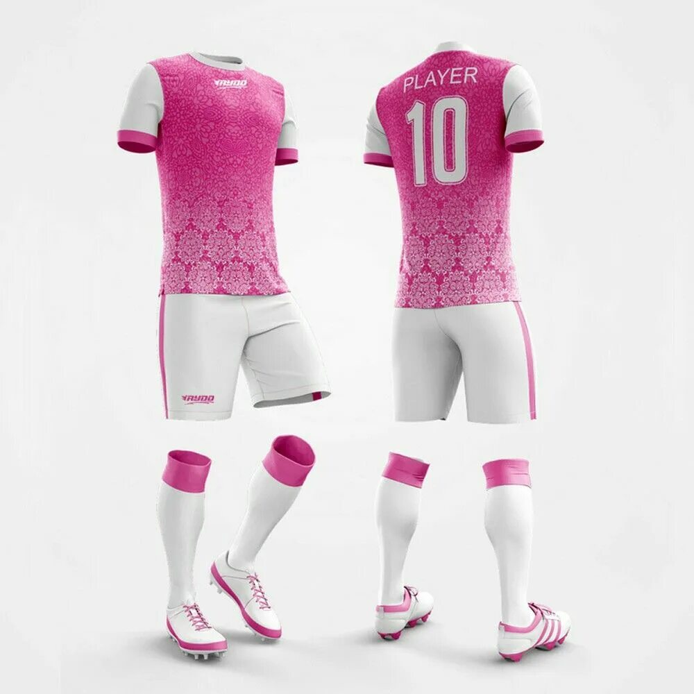 Розовым какая форма. Розовая футбольная форма. Розовые формы в футболе. Футбольная форма для девочек. Футбольная форма для девочек розовая.