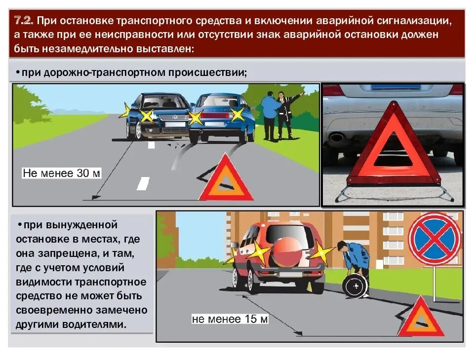 Аварийная сигнализация и знак аварийной остановки ПДД. Применение аварийной сигнализации и знака аварийной остановки. Как правильно поставить знак аварийной остановки. 7.1. Аварийная сигнализация должна быть включена:. Сосуд не подлежит аварийной остановке в случае