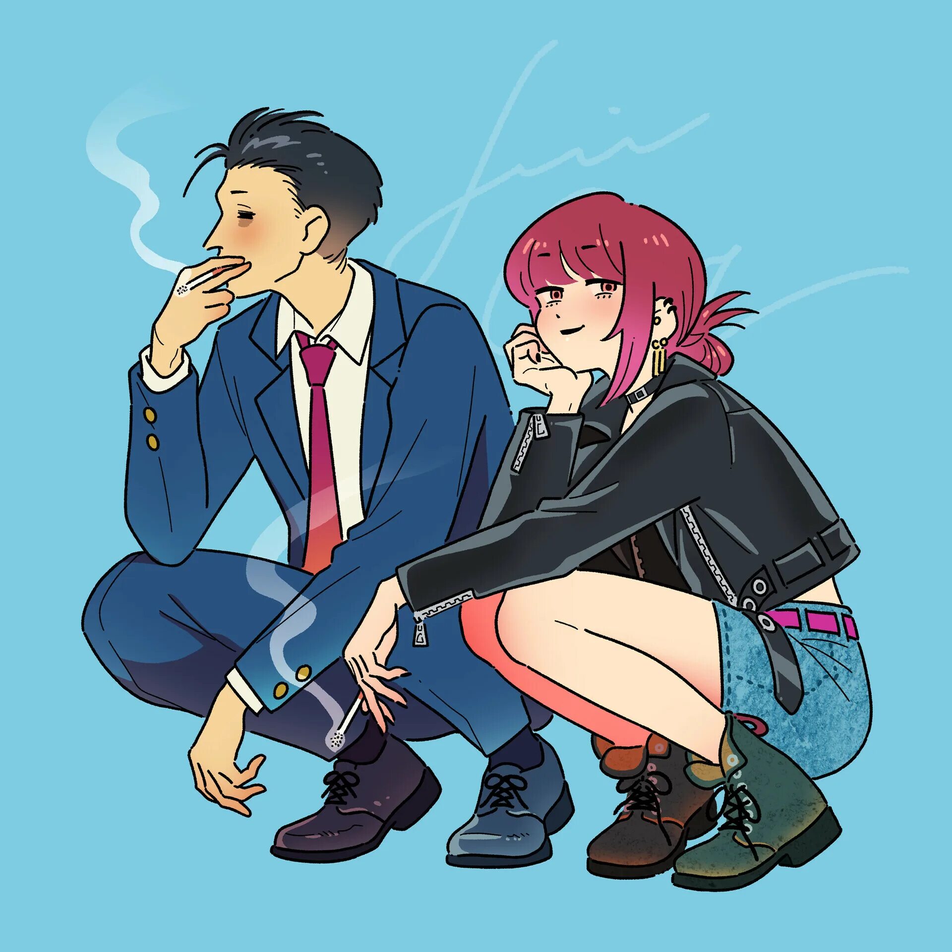 Super no ura de. Tayama and sasaki. super no ura de yani suu hanashi фке.