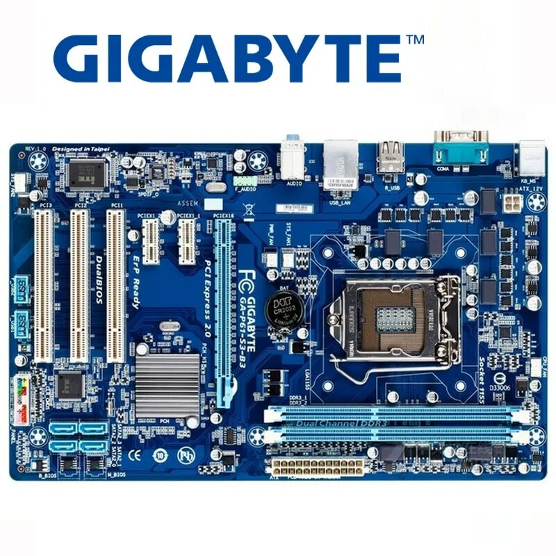 Купить материнскую плату ga. Материнская плата Gigabyte p61-s3. Gigabyte ga-p61-s3-b3. Материнская плата Gigabyte Intel p61/h61. Материнская плата ga-p61-s3-b3.