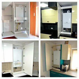 Скрытый газовый котел на кухне