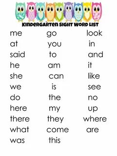 Sight words