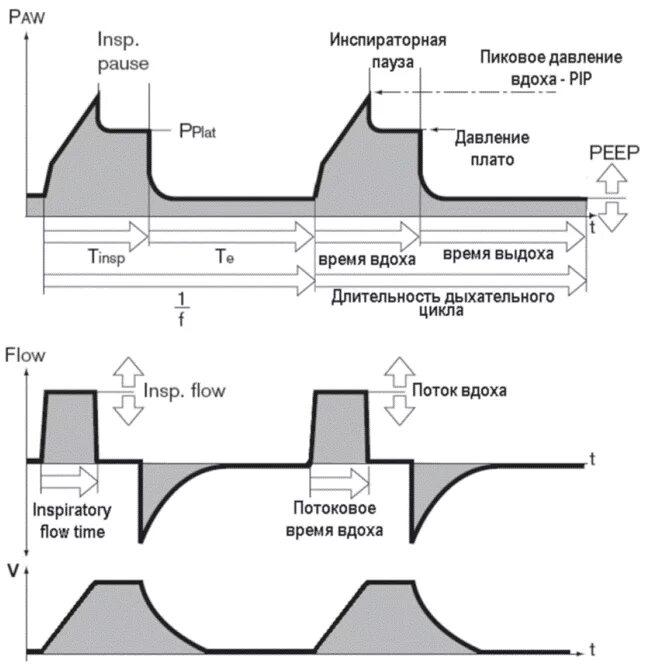 Нисходящая форма инспираторного потока при ИВЛ. Кривая потока на ИВЛ. Кривая давление объем ИВЛ. PCV режим ИВЛ. Инспираторное вдох