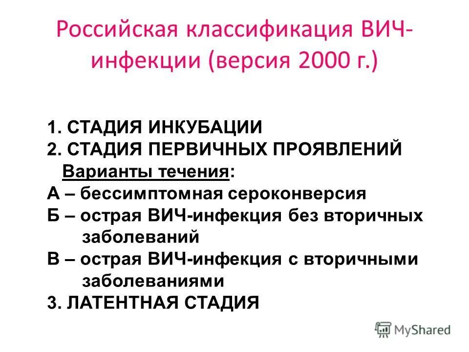 Острая стадия вич