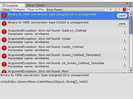 Parameter are not. Parameter are not