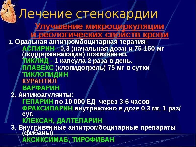 Стенокардия таблетки принимать